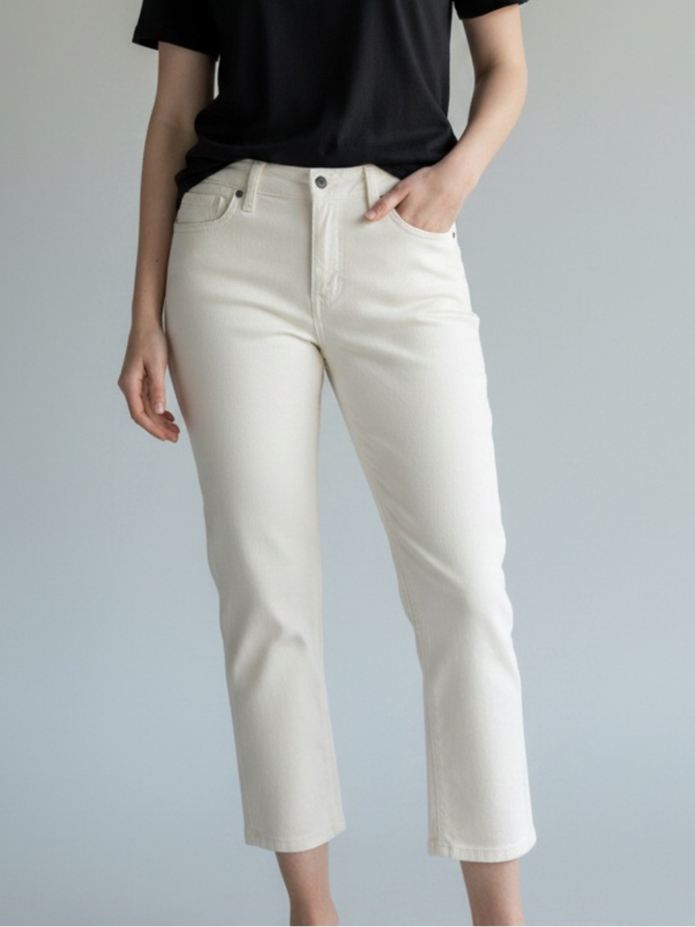 Talbots 98% Cotton Cropped Straight Jeans